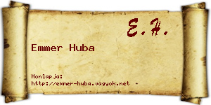 Emmer Huba névjegykártya